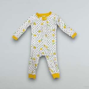 Lemon Polka Dot Zip Footless Sleeper Pajamas Baby 18M